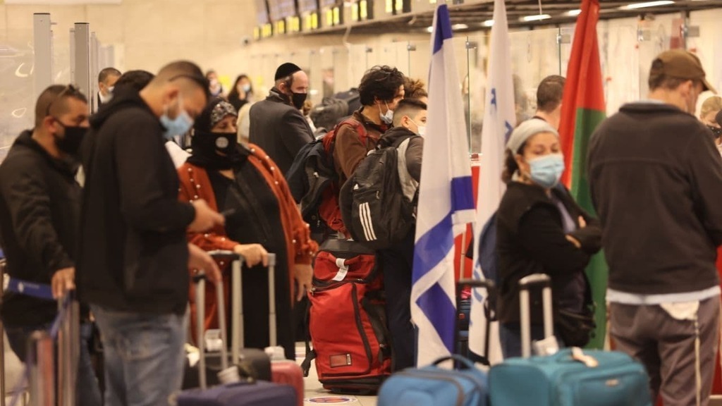 Israelis at Ben Gurion Airport await flight to UAE 