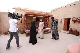 Filming on the set of Saud period drama Umm Haroun 