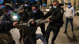 הפגנה על מות הצעיר אהוביה סנדק ז"ל בגשר המיתרים בירושלים