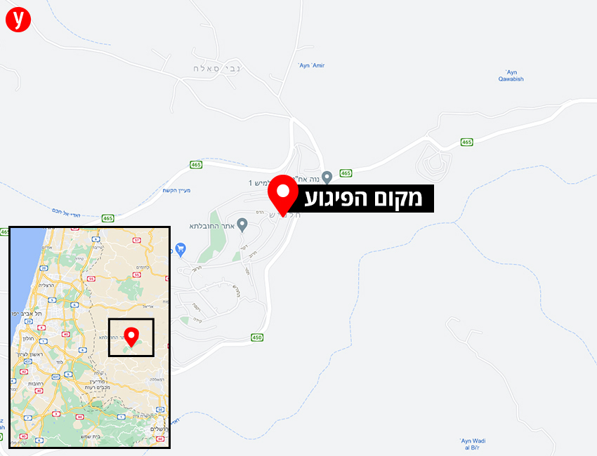 מקום הפיגוע פיגוע יידוי אבנים בנימין