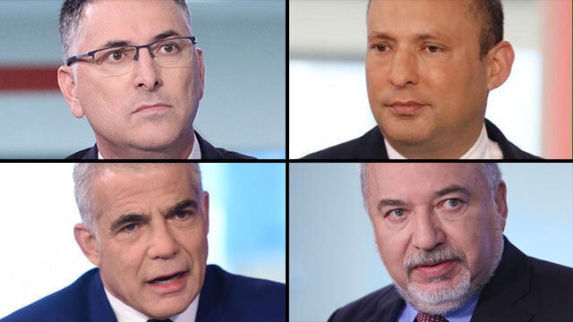 נפתלי בנט גדעון סער יאיר לפיד אביגדור ליברמן