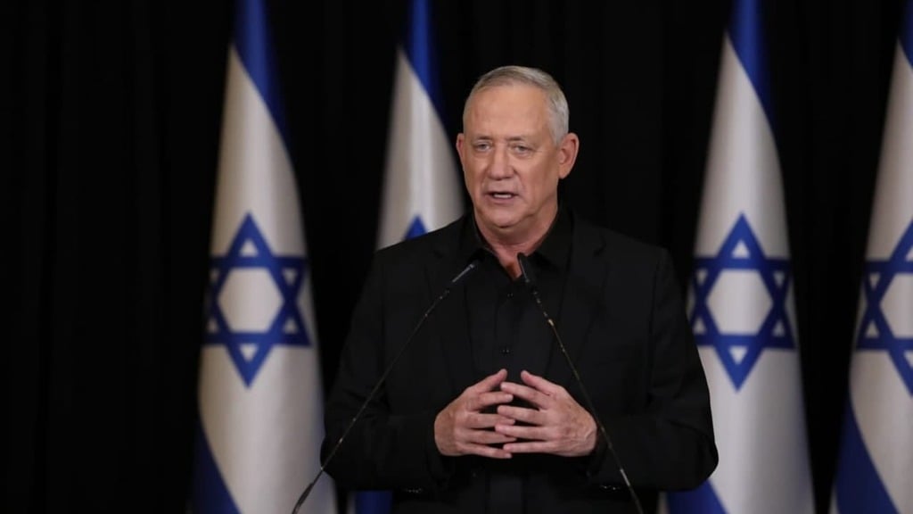 "תצוגת תכלית של תחמנות". גנץ (צילום: אלעד מלכה) בני גנץ
