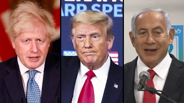 בנימין נתניהו דונלד טראמפ בוריס ג'ונסון