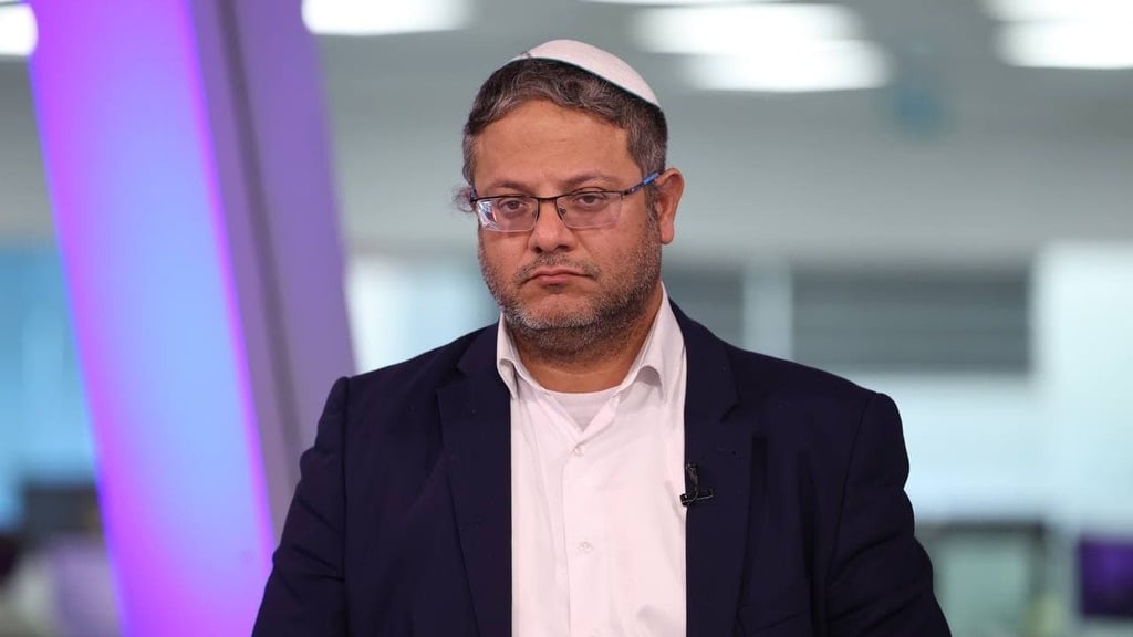"יהיה בקואליציה, לא בממשלה". בן גביר (צילום: הדר יואביאן) איתמר בן גביר באולפן ynet