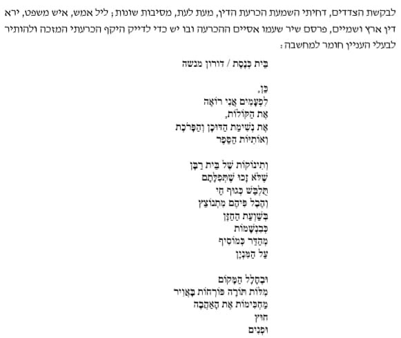 בית כנסת/דורון מנשה