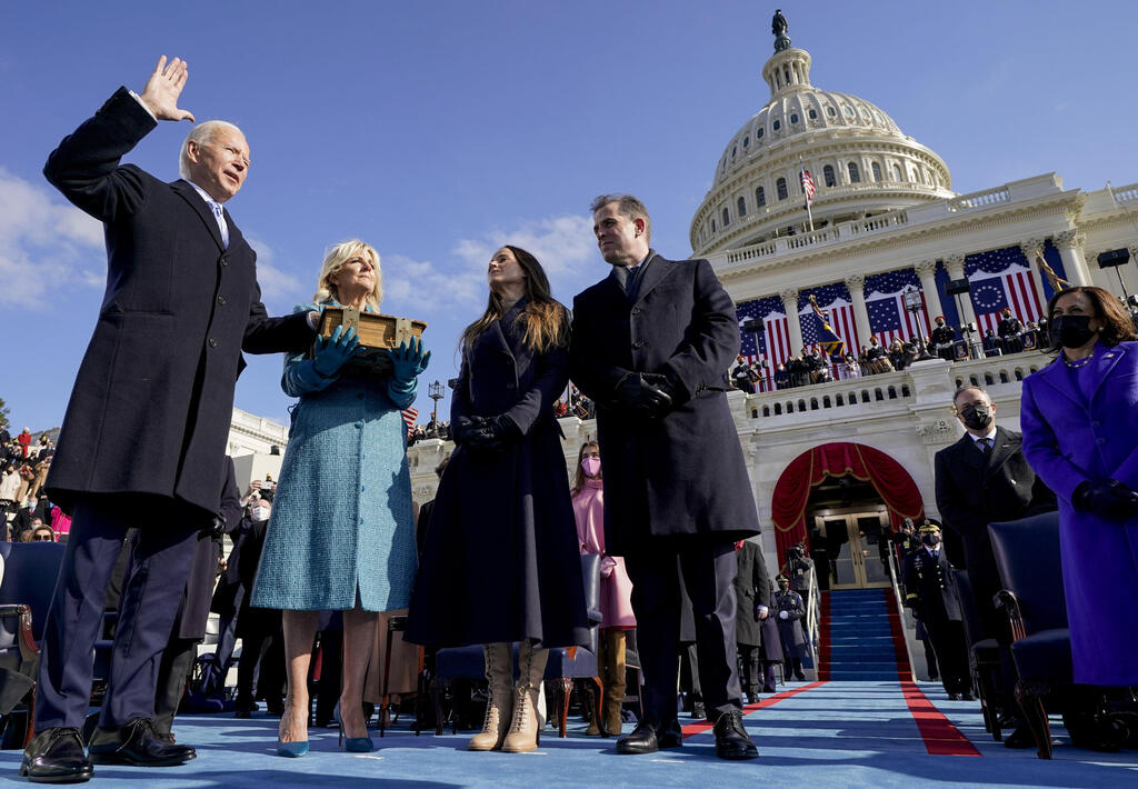 ביידן בטקס ההשבעה, אמש (צילום: gettyimages) ג'ו ביידן