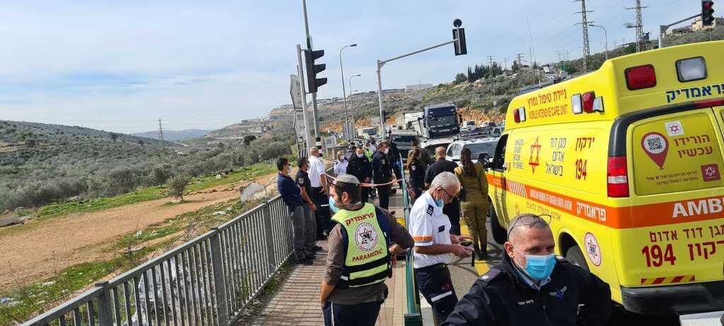 צילום: נדב גולדשטיין, TPS זירת ניסיון הפיגוע באזור אריאל