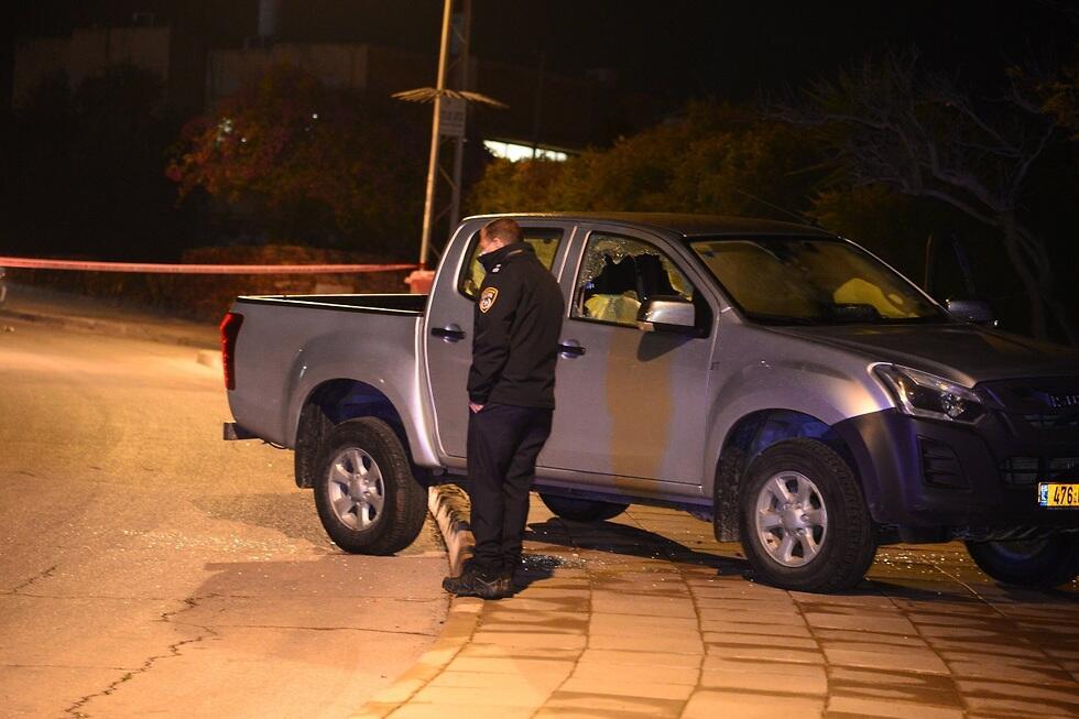 תמונה מזירת אירוע הירי בערד (צילום: הרצל יוסף) תמונה מזירת אירוע הירי בערד