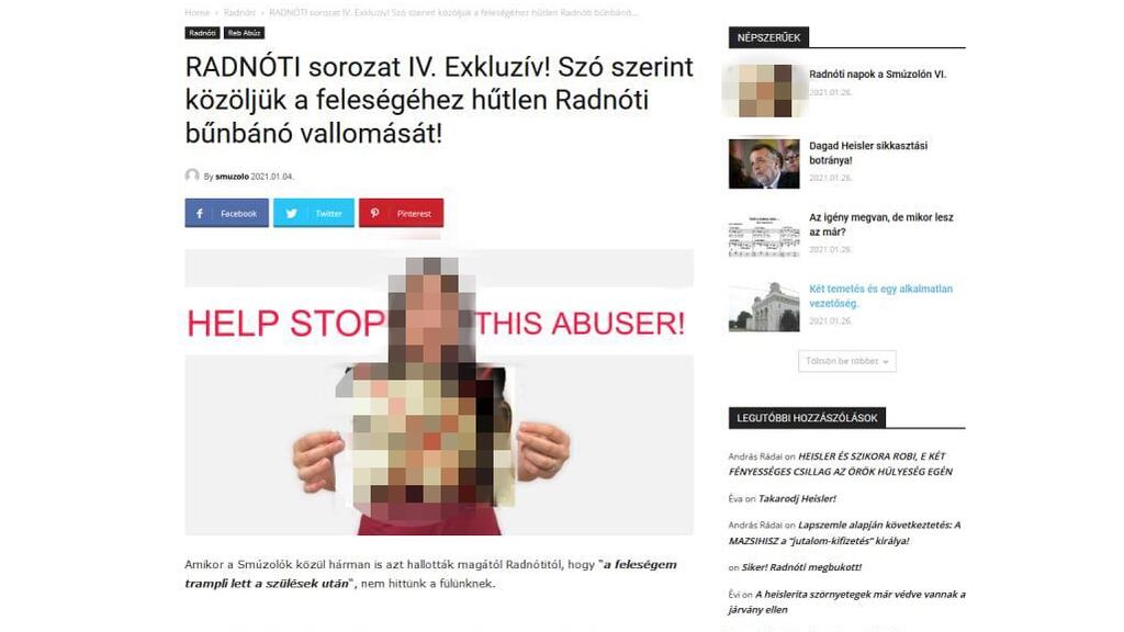  The site showing a picture of one of the rabbis allegedly involved in sexual exploitation