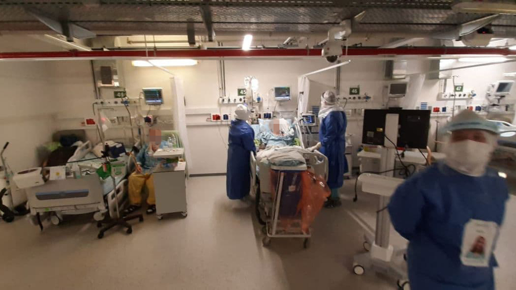 מחלקת קורונה בבית החולים בילינסון בפתח תקווה (צילום: אסף קמר) מחלקת קורונה בבילינסון