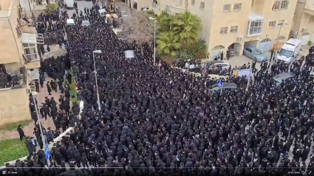 הלוויית ראש ישיבת בריסק הרב סולובייצ'יק
