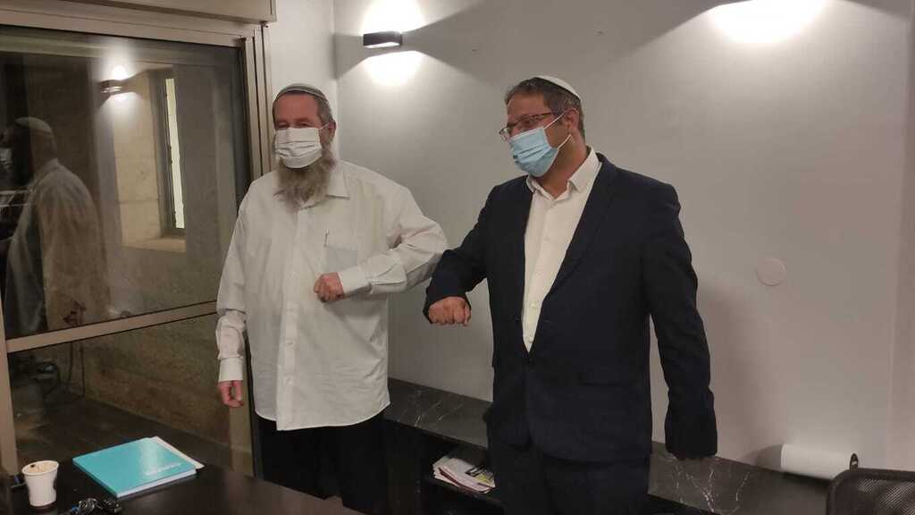 יו"ר עוצמה יהודית איתמר בן-גביר ויו"ר נעם אבי מעוז (צילום: מטה עוצמה-נעם) עוצמה יהודית ונעם מתאחדות