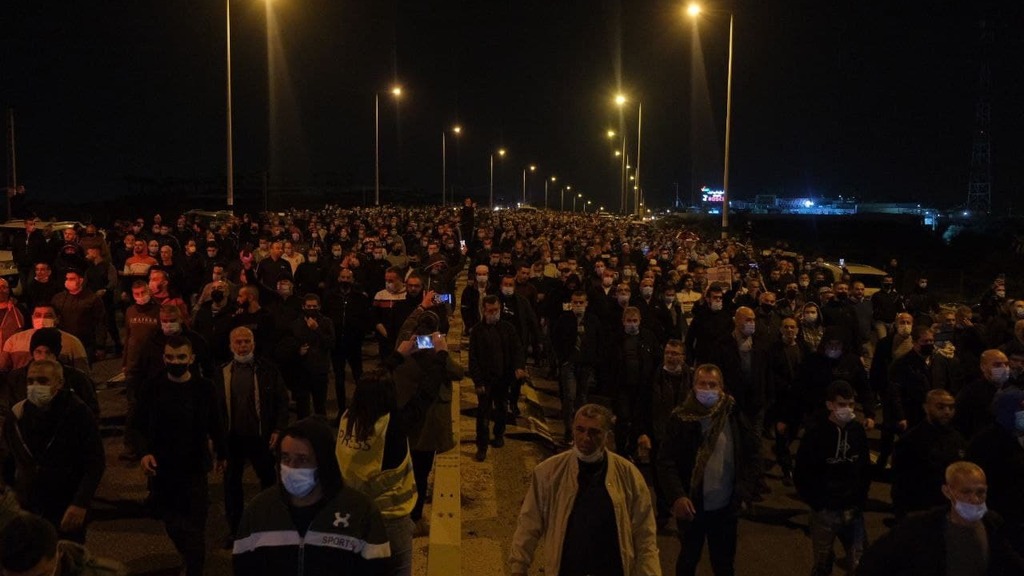 צילום: פאדי אמון הפגנה בטמרה נגד מותו של הסטודנט הערבי אחמד חג'אזי