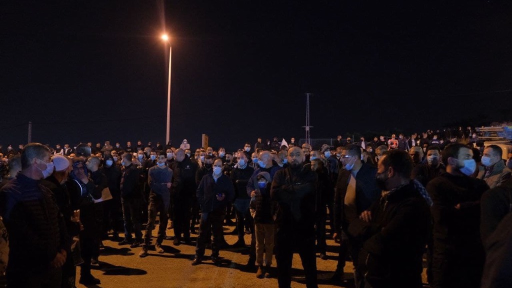 ההפגנה אחרי ההלוויה הפגנה בטמרה נגד מותו של הסטודנט הערבי אחמד חג'אזי
