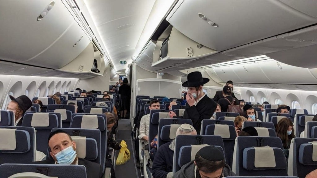 גם בסגר - טיסת חילוץ מנתב"ג לניו יורק. בתחילת החודש (צילום: אייל שבירו) טיסת חילוץ יוצאת מנתב"ג לניו יורק