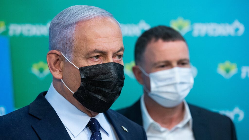 "מעדיפים להיצמד לתוכנית היציאה". נתניהו ואדלשטיין ( אלכס קולומויסקי) בנימין נתניהו ויולי אלדשטיין