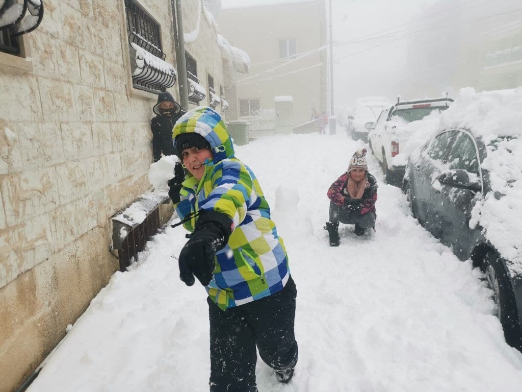 שלג במג'דל שמס (צילום: פאדי אמון) שלג במג'דל שמס
