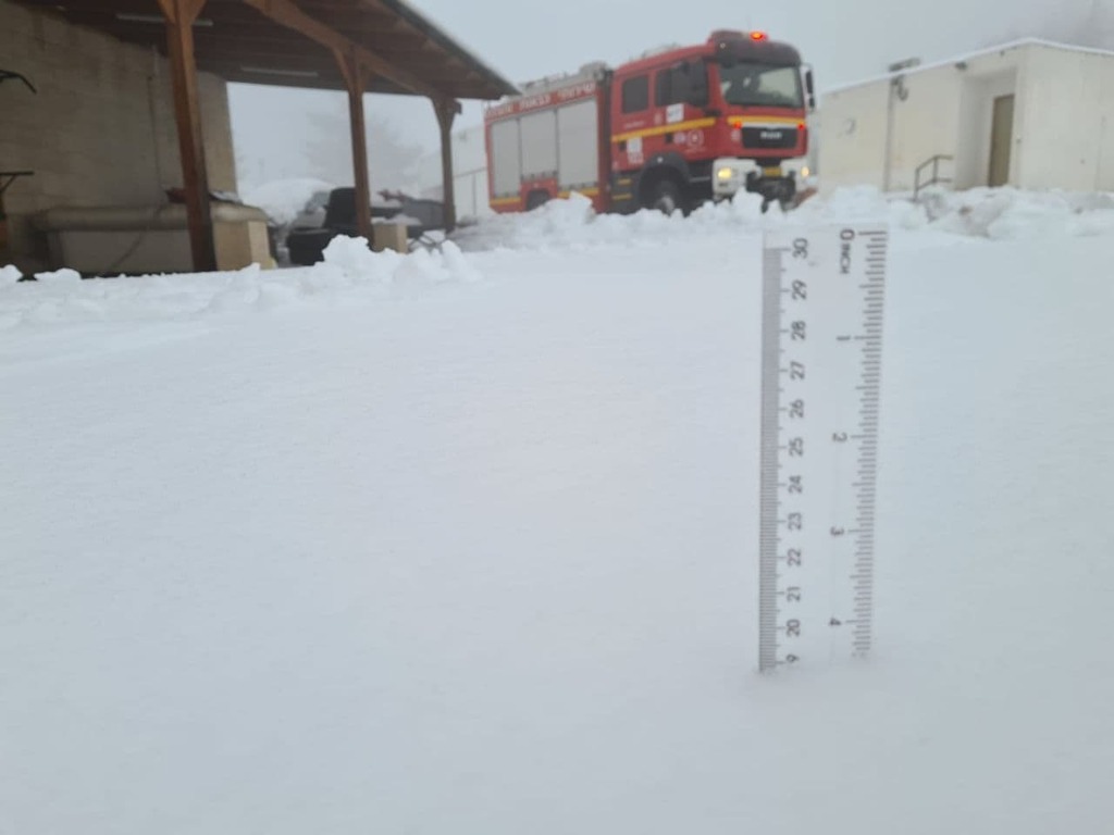 גוש עציון (כבאות מחוז יו"ש) שלג בגוש עציון