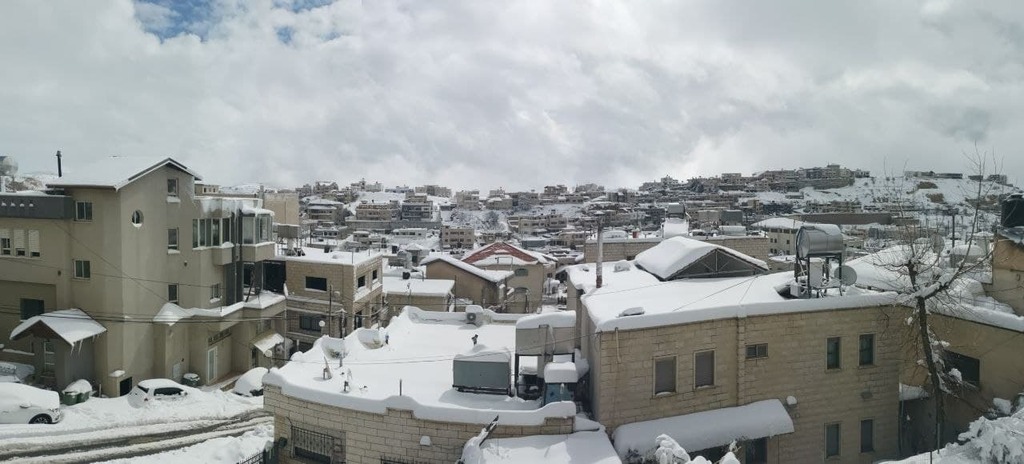 שלג במג'דל שמס (צילום: פאדי אמון) שלג במג'דל שמס