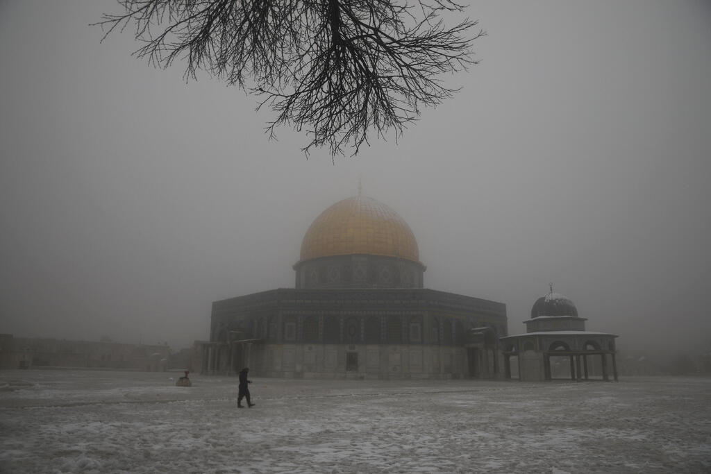 צילום: AP שלג בירושלים