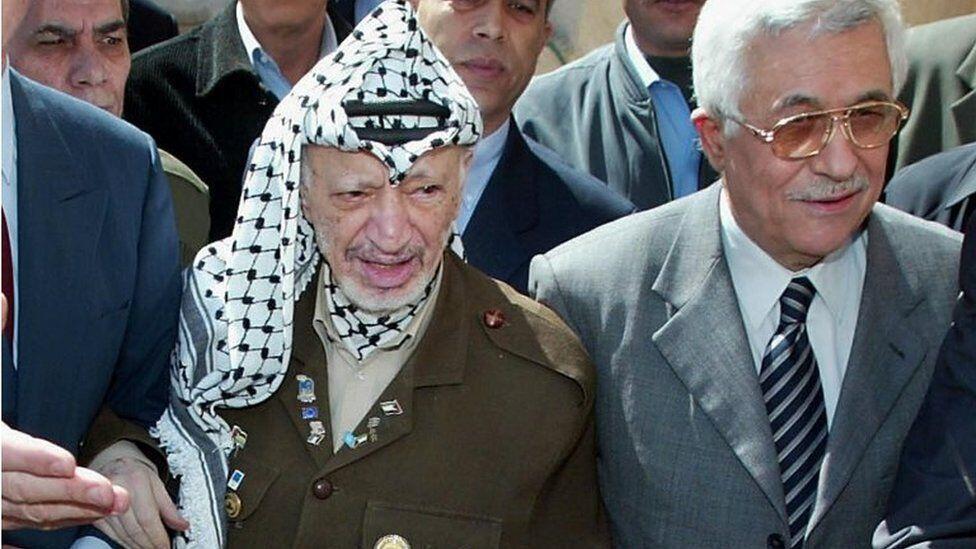 Yasser Arafat and Mahmoud Abbas 