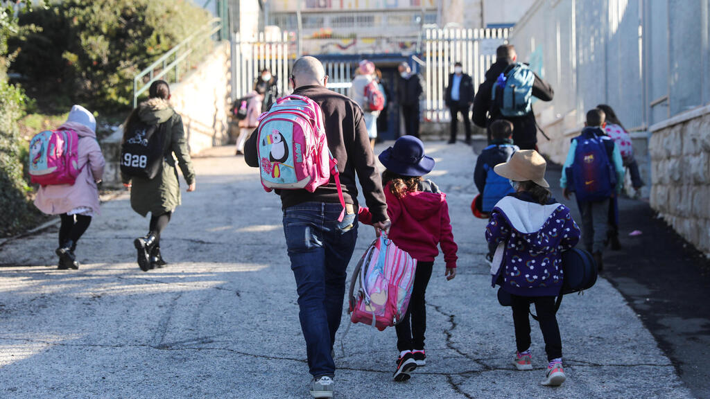 Students returning to school in Jerusalem, February 2021 