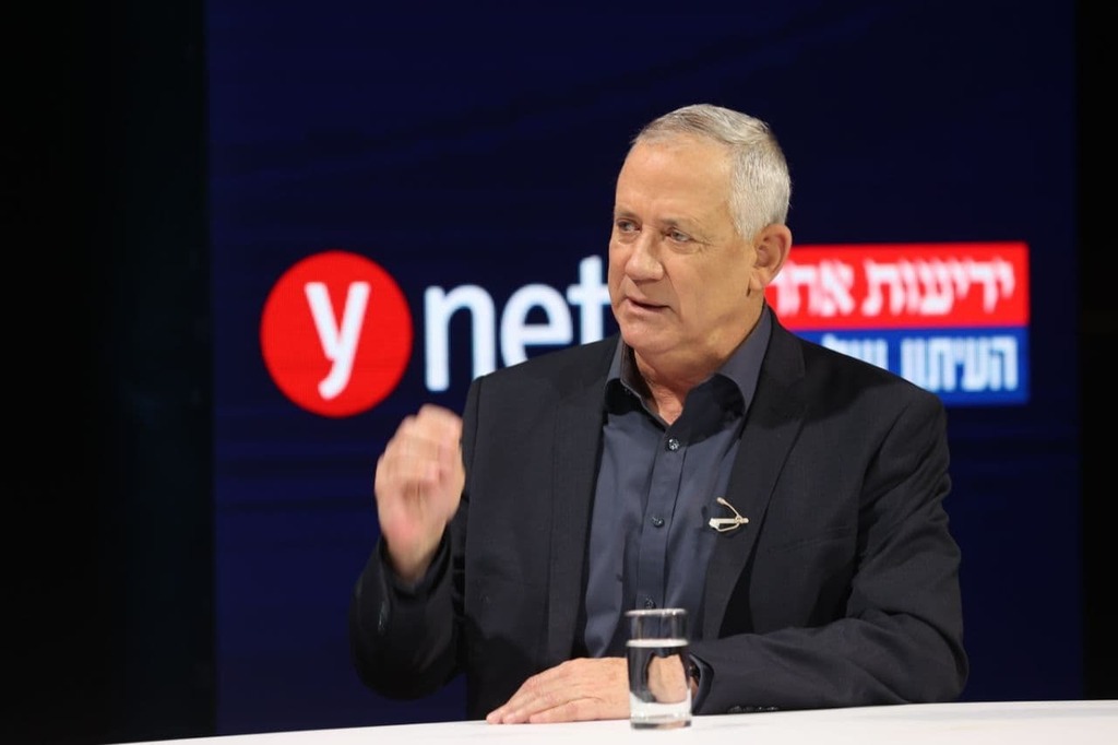 בני גנץ, השבוע. "נתניהו יישאר לעשות ככל העולה על רוחו" (צילום: אלכס קולומויסקי) ועידת ידיעות אחרונות ו - ynet בנייני האומה ירושלים 2021