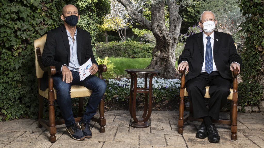 הנשיא ריבלין ודידי הררי (צילום: איליה מלינקוב) ועידת ידיעות אחרונות ו - ynet בנייני האומה ירושלים 2021