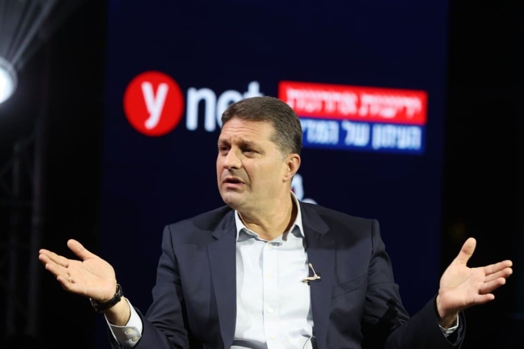 יו"ר מרכז השלטון המקומי חיים ביבס (צילום: אלכס קולומויסקי) ועידת ידיעות אחרונות ו - ynet בנייני האומה ירושלים 2021