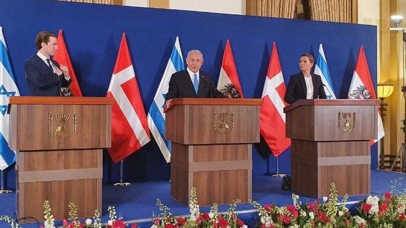"עוד מדינות ביקשו להצטרף". נתניהו עם פרדריקסן וקורץ רה"מ נתניהו בפגישה עם ראש ממשלת דנמרק מדה פרדריקסן וקנצלר אוסטריה סבסטיאן קורץ