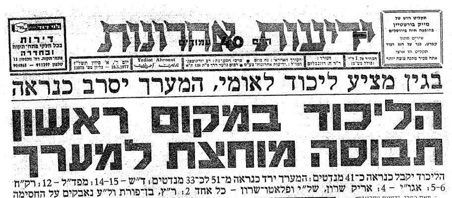 הכותרת הראשית ביום שאחרי המהפך
