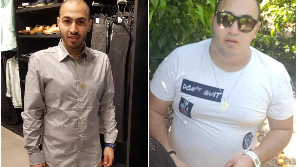 נתנאל גניס לפני הניתוח ואחריו. "כיף לי להתלבש איך שאני רוצה, להיראות טוב ולהרגיש טוב" נתנאל גניס