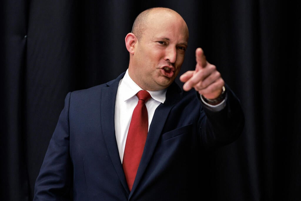 Naftali Bennett talks to reporters before speaking at a conference organised by the Besheva newspaper in Jerusalem on March 15, 2021 (Photo: AFP) Naftali Bennett, leader of the Israeli right wing 'New Right' party, talks to reporters before speaking at a conference organised by the Besheva newspaper in Jerusalem on March 15, 2021
