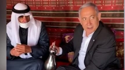 נתניהו בטיק טוק חדש במאהל בדואי
