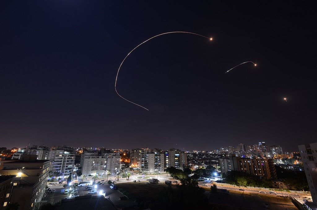 יירוט של כיפת ברזל (צילום: אבי רוקח) יירוט של כיפת ברזל