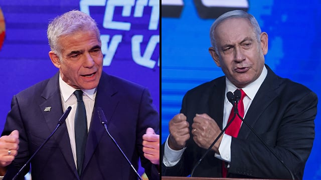 "לא כל אנשי התנועה האיסלאמית תומכים בהמלצה על מועמד". נתניהו ולפיד (צילום: אלכס קולומויסקי) בנימין נתניהו יאיר לפיד