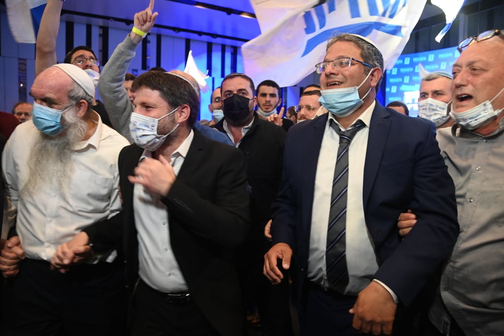 חוגגים במטה (צילום: יאיר שגיא ) סמוטריץ ובן גביר