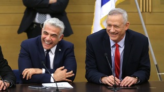 בני גנץ ויאיר לפיד
