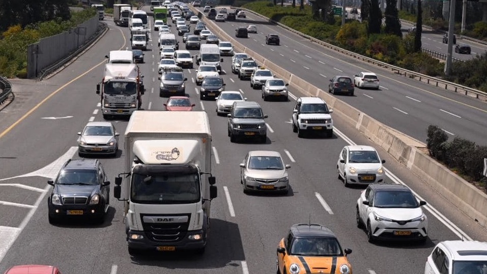 צילום: נדב אבס עומס תנועה בצומת גנות