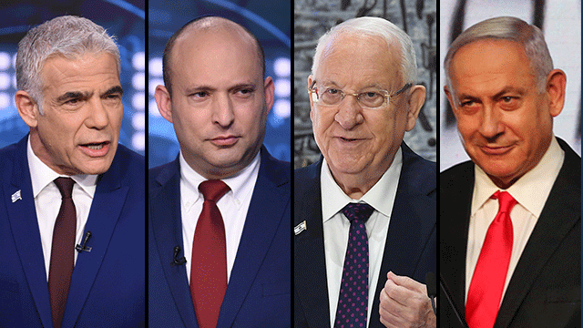 בנימין נתניהו, ראובן ריבלין, נפתלי בנט, יאיר לפיד
