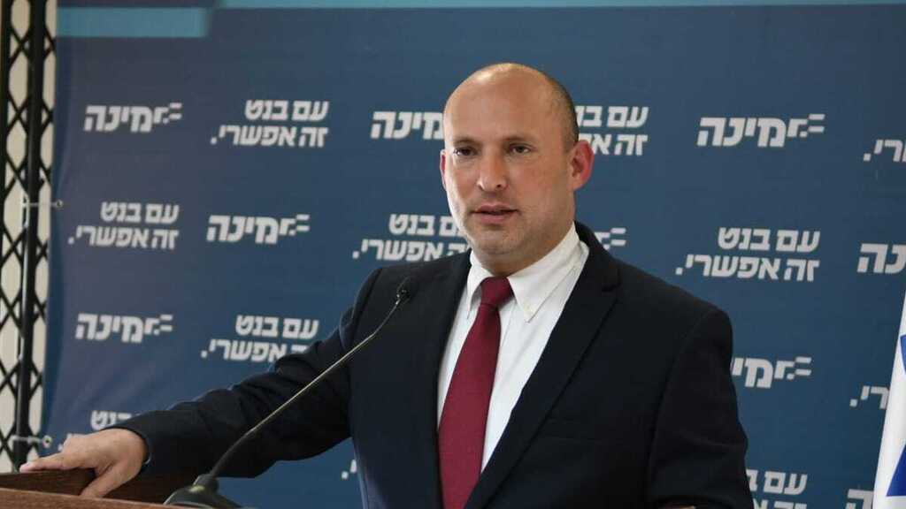 בנט. נתניהו מאשים: "חבר לשמאל" (צילום: רפי קוץ) ישיבת סיעה ימינה