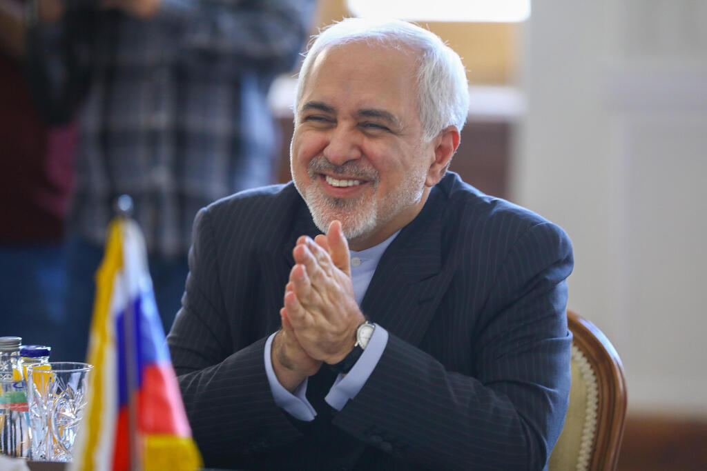 Iran's Foreign Minister Mohammad Javad Zarif (Photo: EPA) שר החוץ של איראן מוחמד ג'וואד זריף עם שר החוץ הרוסי ב טהרן