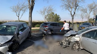 זירת התאונה בירושלים