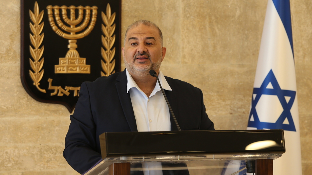 יו"ר רע"מ ח"כ עבאס (צילום: עמית שאבי) ישיבת סיעה רע"מ