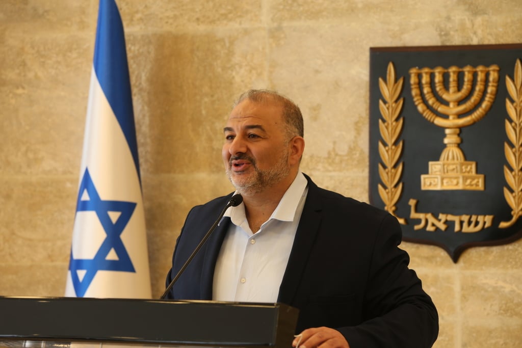 Ra'am party leader Mansour Abbas (Photo: Amit Shabi) ישיבת סיעה רע"מ