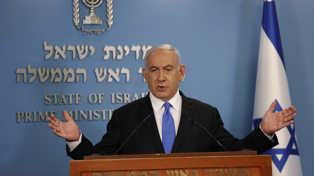 נתניהו. "בחירה ישירה או ממשלת שמאל עם בנט" (צילום: יונתן זינדל/פלאש90) בנימין נתניהו