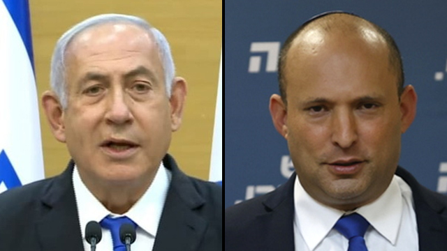 מסרים פומביים ולחץ גובר. בנימין נתניהו מול נפתלי בנט (צילום: קונטקט, יונתן זינדל) בנימין נתניהו ונפתלי בנט