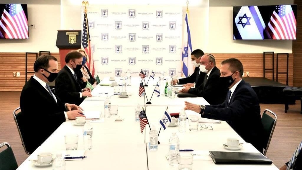 ראש המל"ל וארדן בפגישה עם ג'ייק סאליבן בוושינגטון