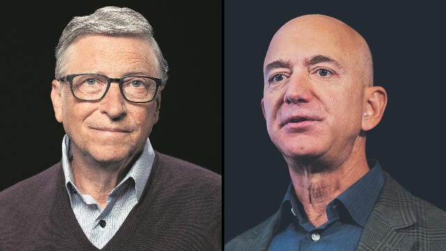 ג'ף בזוס וביל גייטס
