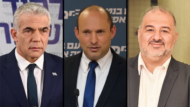 יאיר לפיד נפתלי בנט מנסור עבאס